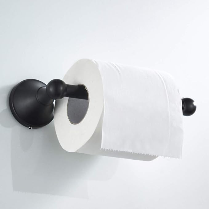 Flybath Toilet Paper Holder Brass Antique Wall Mounted Oil Rubbed Bronze | Rustproof, Heavy Duty, Sturdy, Easy to Fit, Vintage Black Loo Roll Holder Stand, Tissue Storage, Retro Bathroom Accessories