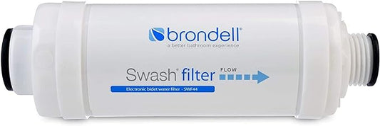 Brondell SWF44 Swash Bidet Filter, Premium Carbon Water Filtration System for Electric Bidet Toilet Seats, Lasts Up to 6 Months