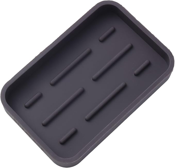 MicoYang Silicone Kitchen Sink Organizer Tray for Multiple Usage,Easy Clean Sponges Holder for Kitchen Bathroom Counter or Sink,Dish Soap Dispenser,Scrubber,Bottle,Cup Coffee 4.9”x 3.2”