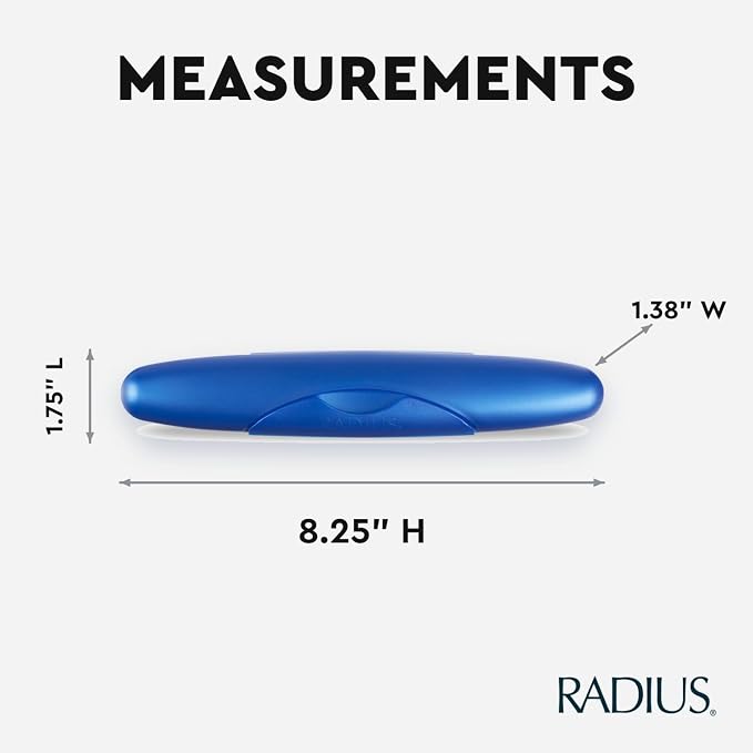 RADIUS Toothbrush Travel Case for Standard Brush, BPA-Free Recycled Plastic, Portable for Bathroom, School, Home, Camping (FITS ALL CONVENTIONAL TOOTHBRUSH SOURCE TOOTHBRUSH)