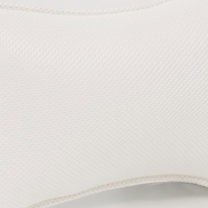 SUPVOX 3D Mesh Bath Pillow for Bathtub - Non-Slip Bathtub Pillow with 2 Strong Suction Cups, Breathable Neck and Head Support Cushion for Tub, Spa, Hot Tub, Quick Drying & Machine Washable, White