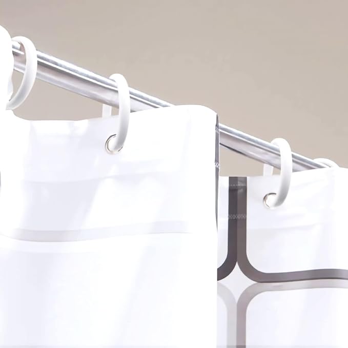 Kutesna 24PCS Shower Curtain Hooks,White Shower Curtain Rings | Plastic Shower Hooks,Easy to Snap Closure,Rust Proof Anti-Drop Shower Rings,Smooth Sliding Curtain Hooks for Shower Curtains