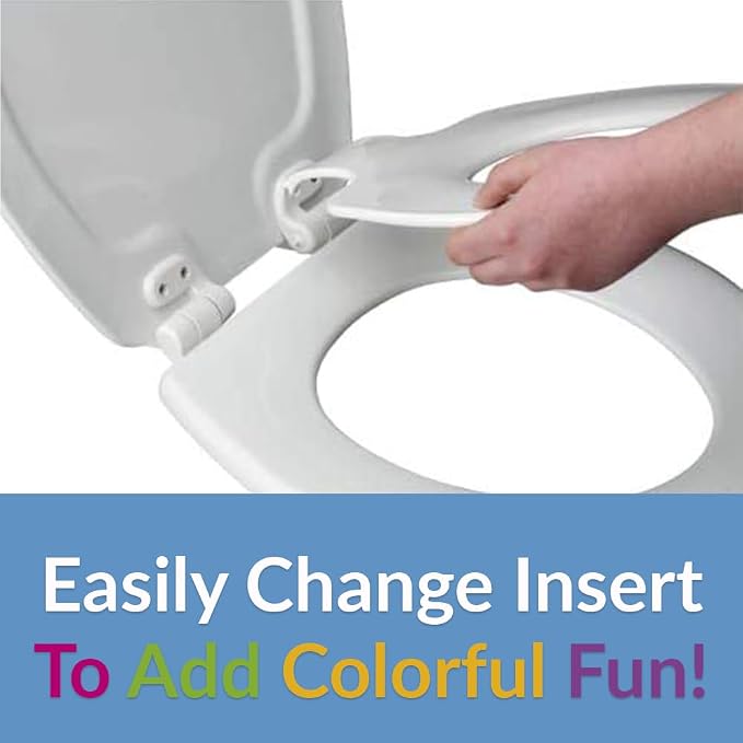 Next Step Toddler Toilet Seat, Insert Only For Use With NextStep2 Toilet Seat, Slow Close, Removable, Round, Pink