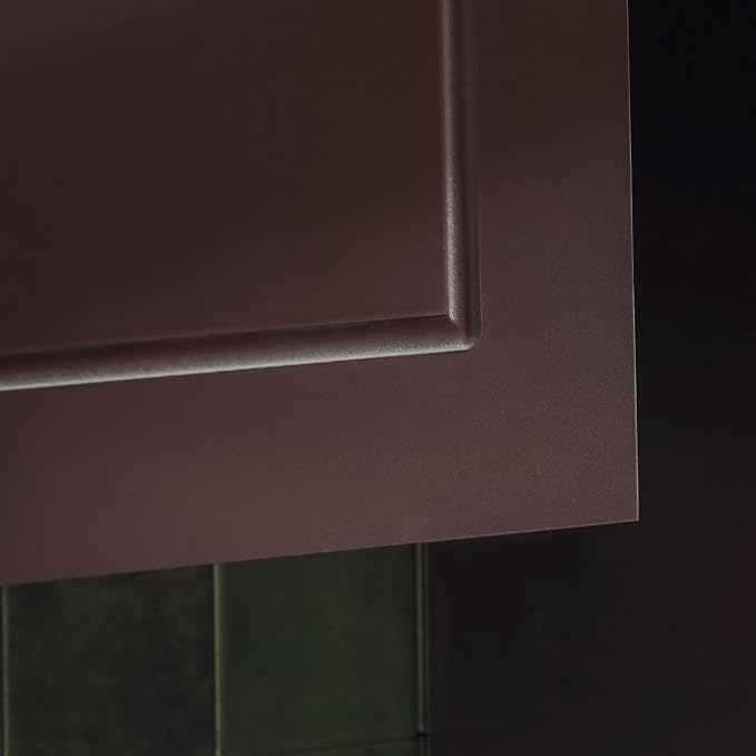 Haotian Wall Cabinet, Bathroom Storage, 23.6 x 11.8 x 23.6 in, MDF, Brown | Floating Wall Storage Cabinet With Adjustable Shelf, Vintage Bathroom Cabinet For Bath & Garage Storage, FRG231-BR
