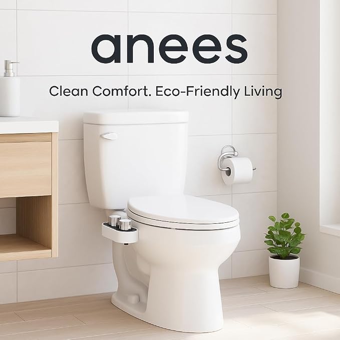 Bidet Attachment for Toilet, Self Cleaning Bidet Attachment with Adjustable Cold Water Pressure, Front and Rear Wash for Women and Men, Premium Bathroom Accessory by anees