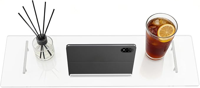 Clear Acrylic Bathtub Tray with Handles, Multiple Sizes Bath Tray, Bathtub Caddy for Bathroom Spa (31.5 * 9.45in)