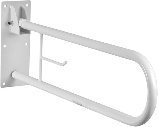 HealthSmart Fold Away Grab Bars for Bathroom, Shower Handle, Bathtub Accessories for Elderly, Toilet Safety Rail, Bath and Shower Grab Bars, Handicap Grab Bars, White