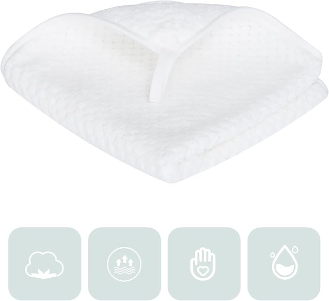MaopaoBeauty Washcloth Set for Bathroom - Quick Drying - Ultra Soft Microfiber Absorbent Towel for Bath Fitness, Gym, Shower, Hotel, and Spa - 13x13 Inch | Set of 6, White