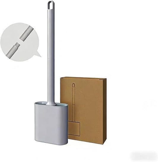 RV Toilet Brush, Grey Toilet Brush Silicone Won't Damage Toilets, Wall Mounted Toilet Brush-Anti-Roll, Anti-Drip Design, Suitable for RV Travel Trailers and Campers, Made by RVers for RVers