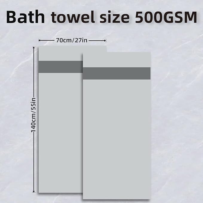 Cotton Bath Towels Set, 2-Piece Set(27x55 Inches) Super Absorbent Quick Drying, Soft,Suitable for Bathroom, spas, Gyms,Gift(Watermelon Red,Sky Blue)