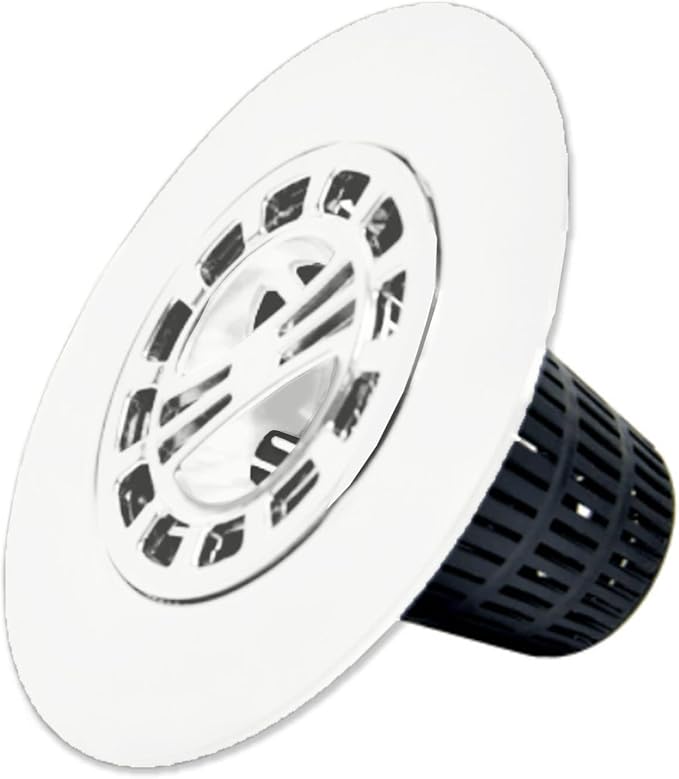 DANCO Hair Catcher for Stand-Alone Shower Drain Cover | 3-inch Shower Drain Openings | Strainer Snare | White (10533) (Pack of 2)