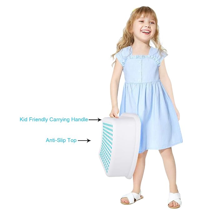 Step Stool for Kids (2 Pack), Toddlers Stool for Potty Training, Bathroom, Kitchen, Bedroom, Toy Room and Living Room. Toilet Stools with Soft Anti-Slip Grips for Safety, Stackable (Blue)