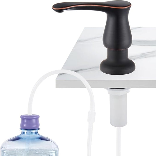 Kitchen Sink Soap Dispenser Oil Rubbed Bronze, G086ORB-G | Under Sink Soap Dispenser with 40" Silicone Extension Tube, Say Goodbye to Frequent Refills