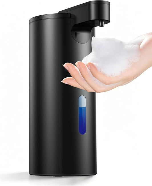 Fantictas Touchless Foaming Soap Dispenser, Stainless Steel Touchless Pump | Automatic Foam Soap Dispenser, USB-C Rechargeable Sensor Pump with 3 Adjustable Levels, Bathroom & Kitchen