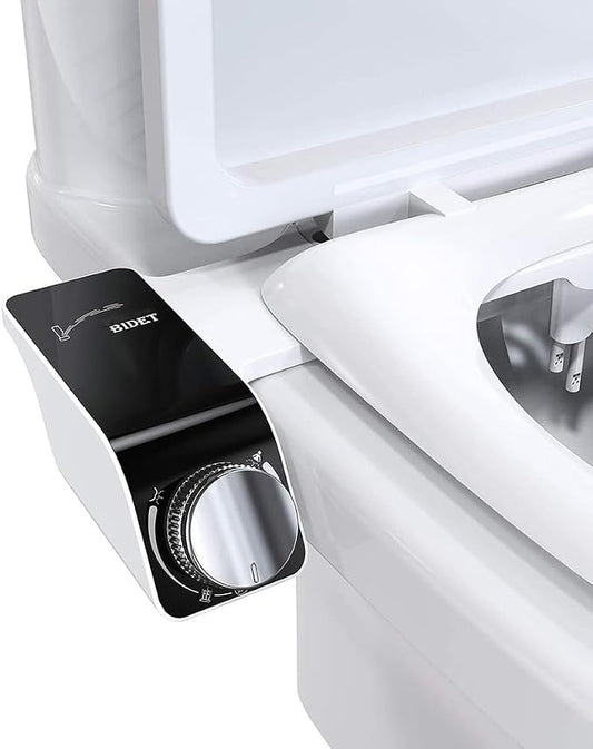 Self-Cleaning Retractable Non-Electric Dual Hidden Nozzle Bidet Attachment for Toilet Seat,Jet Spray for Toilet Bathroom Bidet Toilet Sprayer, Adjustable Water Pressure