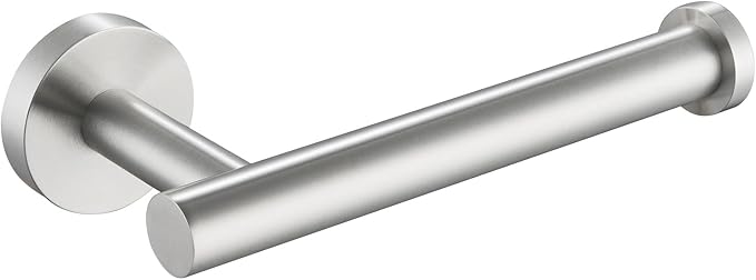 Brushed Nickel Toilet Paper Holder for Restroom, Wall Mounted | 304 Stainless Steel Tissue Holder, Rust-resistant for Bathroom, Powder Room, Vanity, Stable Drilling Mounted, Space-saving