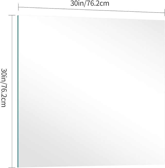 KOCUUY Frameless Mirror, 30"x30" Square Bathroom Mirror for Over Sink, Upgraded Shatterproof Vanity Mirror Unframed Design for Bedroom, Living Room, Entryway