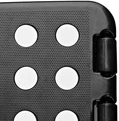 Folding Step Stool with Back Support for Kids,9" Kids Step Stool for Outdoor or Indoor Kitchen Step Stools and Bathroom Stool for Toddlers Boys Girls - Black