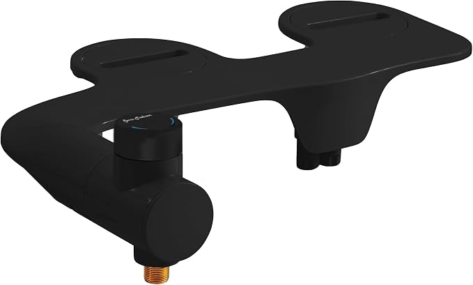 Swiss Madison Aqua Non-Electric Bidet Toilet Attachment in Matte Black with Black Knob