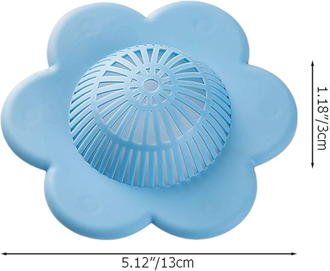 Hair Catcher Silicone Hair Stopper Shower Drain Covers with Suction Cups Suit for Bathroom Bathtub and Kitchen 4 Pack