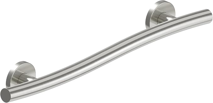 HEALTHCRAFT Wave Grab Bar 24" Single Pack, ADA Rail - Brushed Stainless | Wave-shaped decorative grab bar, ADA compliant, 500 lb capacity