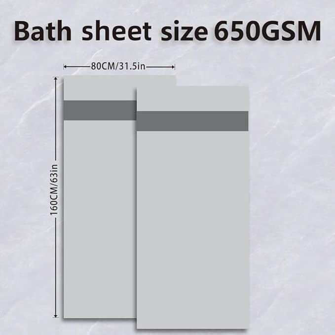 Fluffy Cotton Bath Towels Set650GSM,2-Piece Set, Thickened and Enlarged(31.5x63 inches),Super Absorbent,Soft,Suitable for Hotel, Bathroom, Swimming Pool, SPA,Gift(Dark Blue)