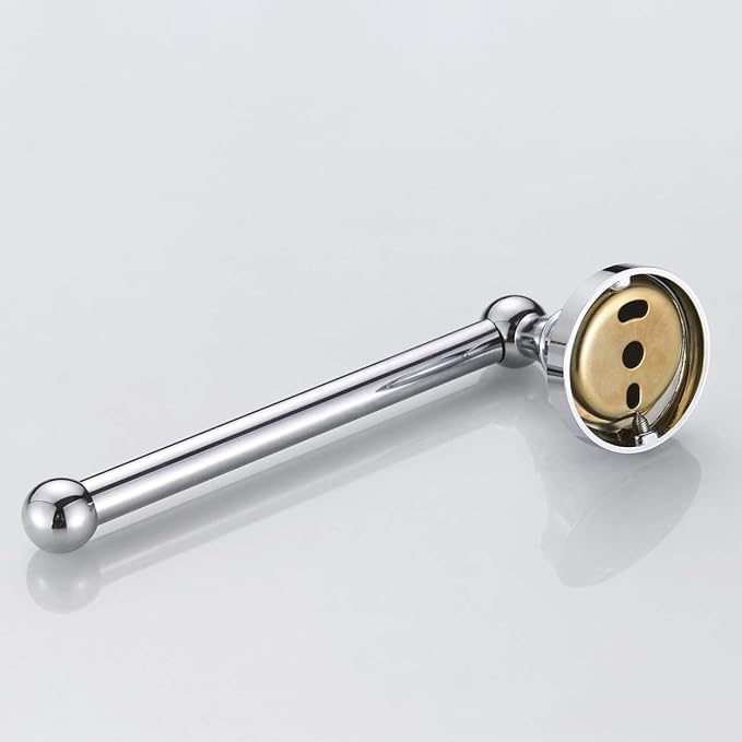 Flybath Toilet Paper Holder Brass Polished Chrome Wall Mount for Bathroom | Rust-proof, Heavy Duty, Sturdy, Easy to Fit, Stylish Silver Loo Roll Holder, Paper Tissue Storage, Bath Accessories 5.7Inch
