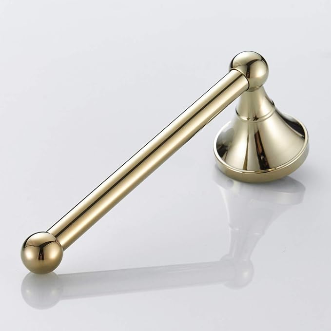 Flybath Toilet Paper Holder Brass Polished Gold Wall Mount for Bathroom | Rust-proof, Heavy Duty, Sturdy, Easy to Fit, Vintage Shiny Gold Loo Roll Holder, Paper Tissue Storage, Bathroom Accessories