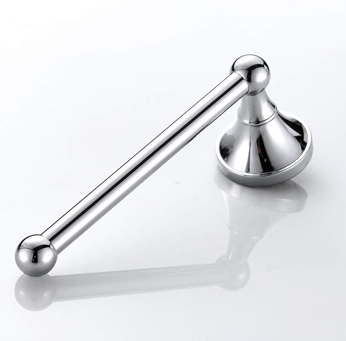 Flybath Toilet Paper Holder Brass Polished Chrome Wall Mount for Bathroom | Rust-proof, Heavy Duty, Sturdy, Easy to Fit, Stylish Silver Loo Roll Holder, Paper Tissue Storage, Bath Accessories 5.7Inch
