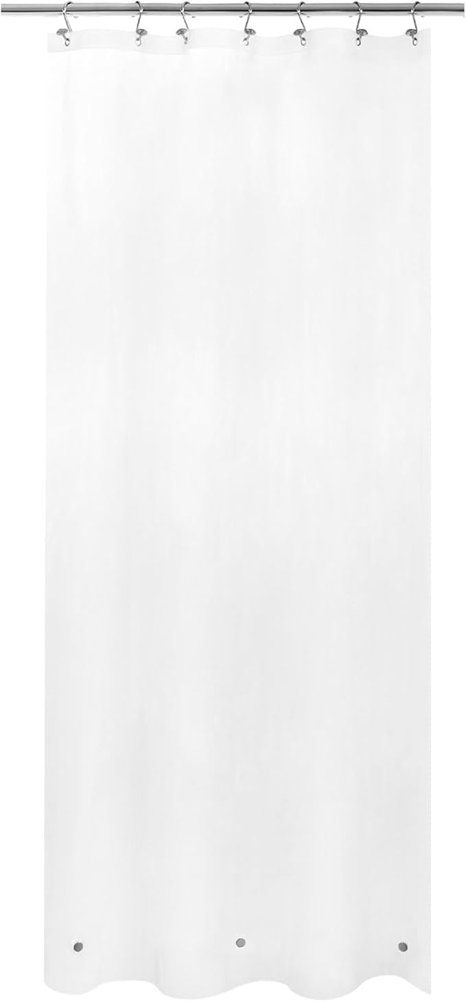 Barossa Design Frosted Stall Shower Curtain Liner with 3 Magnets 36 x 72 | 8G Heavy Duty PEVA, PVC Free, 7 Metal Grommets, Waterproof Plastic Shower Liner 36x72 inches for Small Bathroom Stall