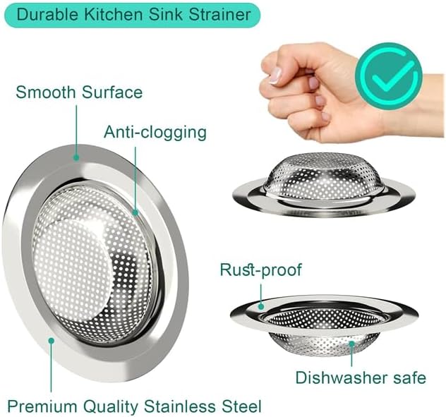 2Pack Sink Protector Grid 13" x 15", Stainless Steel Sink Protectors for Kitchen Sink, Rust Resistant Sink Grate for Bottom of Kitchen Sink with Sink Strainers