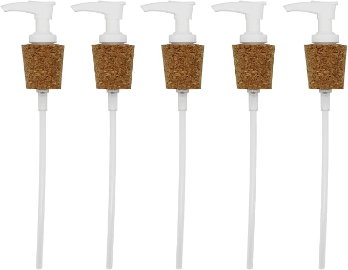 Creative Hobbies® White Pump Dispenser Has Cork Stopper for Easy Press-in Fit (Pkg/5)