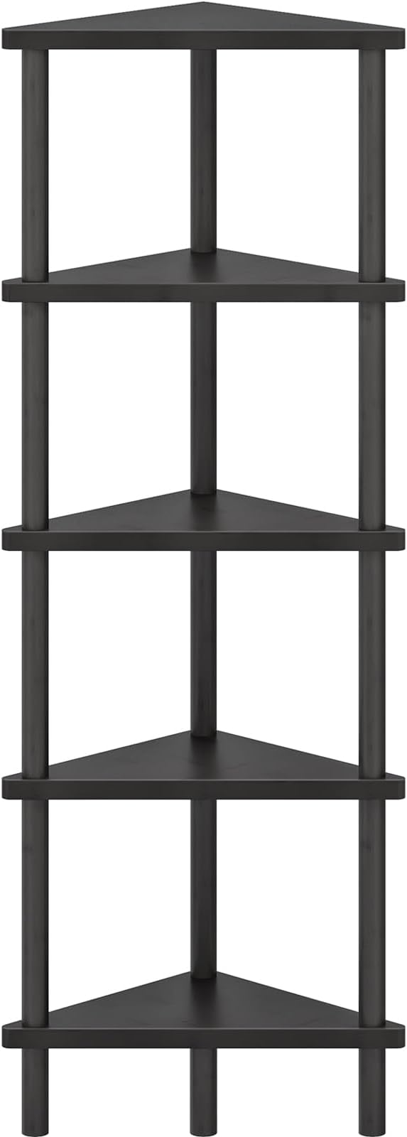 HOOBRO Corner Shelf Stand, 5-Tier Bamboo Corner Bookshelf, Plant Display, Corner Bookcase, Multipurpose Shelving Unit for Small Space, Living Room, Easy Assembly, BK124CJ01