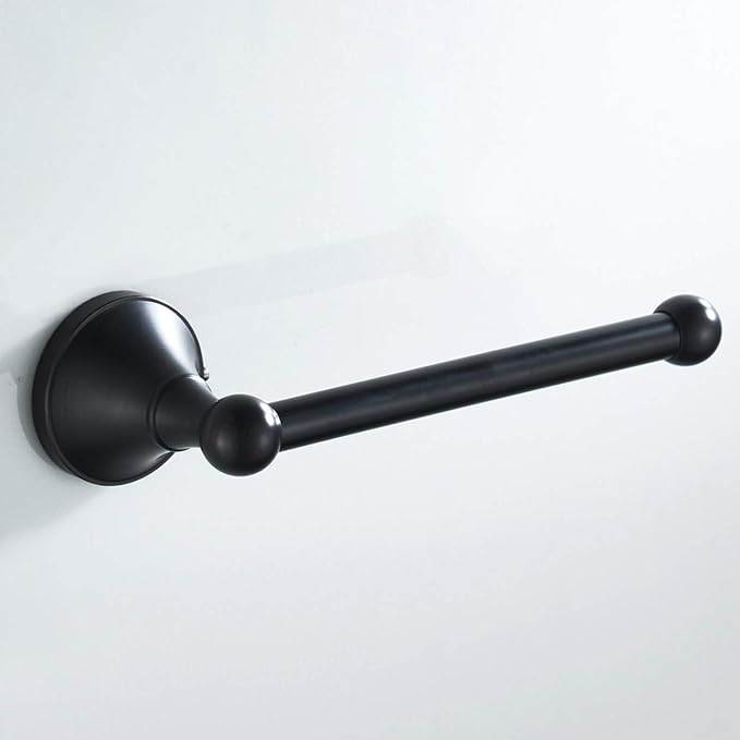 Flybath Toilet Paper Holder Brass Antique Wall Mounted Oil Rubbed Bronze | Rustproof, Heavy Duty, Sturdy, Easy to Fit, Vintage Black Loo Roll Holder Stand, Tissue Storage, Retro Bathroom Accessories