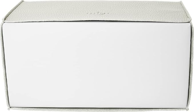 Tissue Box Cover, [Refined] Modern PU Leather Rectangular Tissue Box Holder - Decorative Holder/Organizer for Bathroom Vanity Countertop, Night Stands, Office Desk 9.5"X5"X5" - White