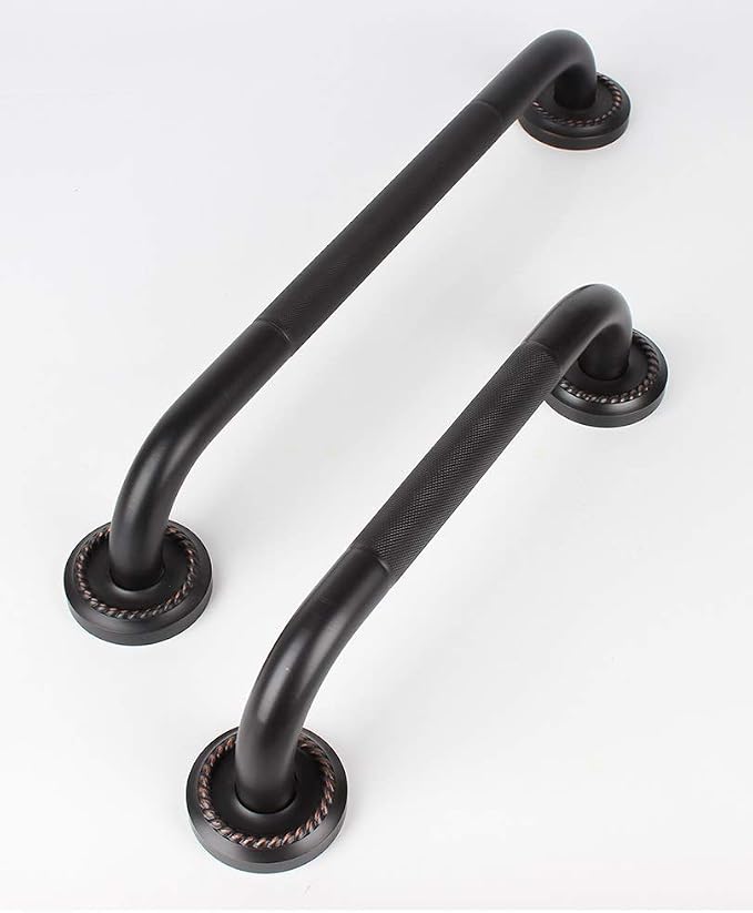 16-Inch Texured Shower Grab Bar, Oil Rubbed Bronze, Nice for Toilet & Bathtub
