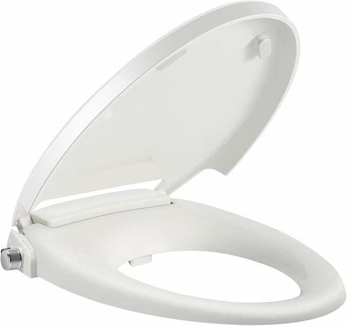 Clirass Bidet Seat Non-Electric Bidet Toilet Seat with Soft Close, Fit Elongated Toilet, Dual Nozzle Cold Water Bidet Attachment for Toilet Seat, Feminine & Rear Wash (Elongated)