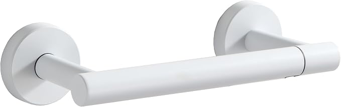 Toilet Paper Holder Matte White Wall Mount Stainless Steel 304 Large Mega Roll