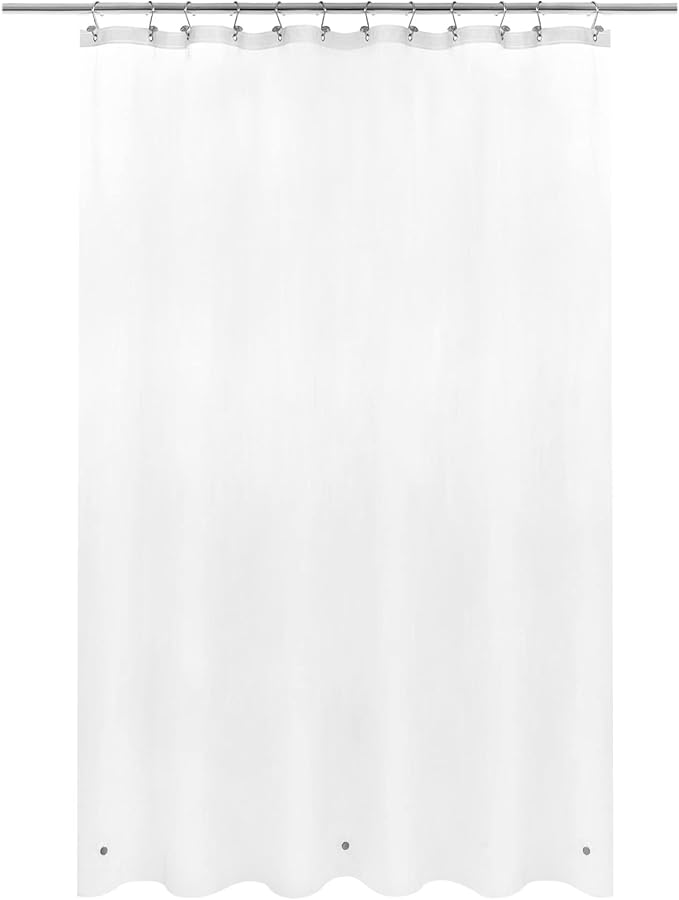 Barossa Design Frosted Shower Curtain Liner Standard Size | Premium PEVA, BPA & PVC Free, No Chemical Smell, Metal Grommets, Lightweight Bath Curtain with 3 Magnets for Bathroom