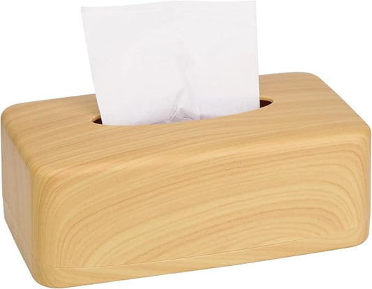 MOCHTERO Modern Tissue Box Cover,Rectangular Wood Grain Finish Tissue Holders,for Bathrooms,Bedroom, Dinner Table,Living Room,Office