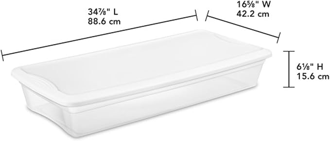 Sterilite 24-Pack 41 Quart Storage Box, Stackable Clear Plastic Bins with Snap-On Lids - Heavy-Duty Organizing Containers for Closet, Bathroom, and Office