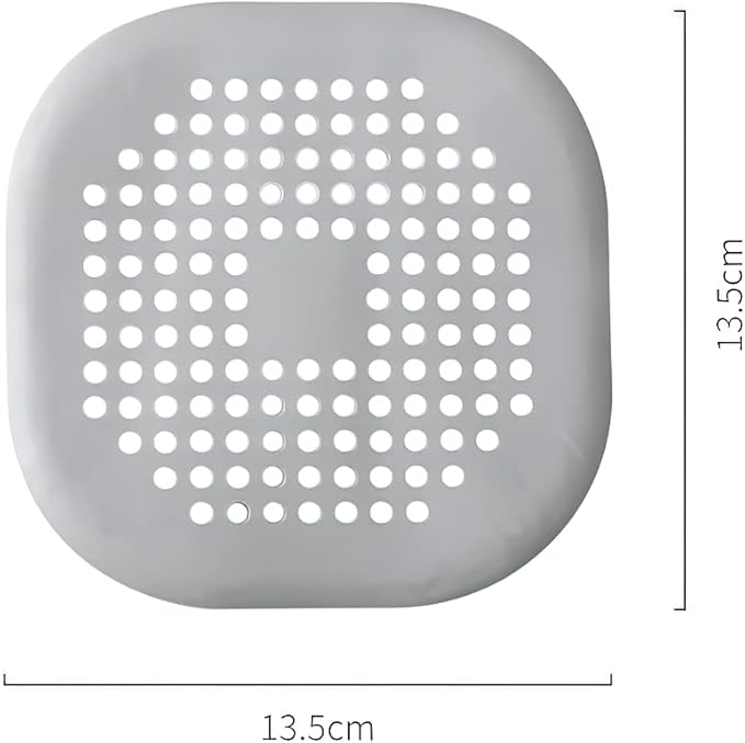2 Pieces Shower Drain Hair Catcher Bathtub Stopper, Home Protectors with Sucker Water Trap Sink Cover for Bathroom Bathtub and Kitchen (Grey,White)