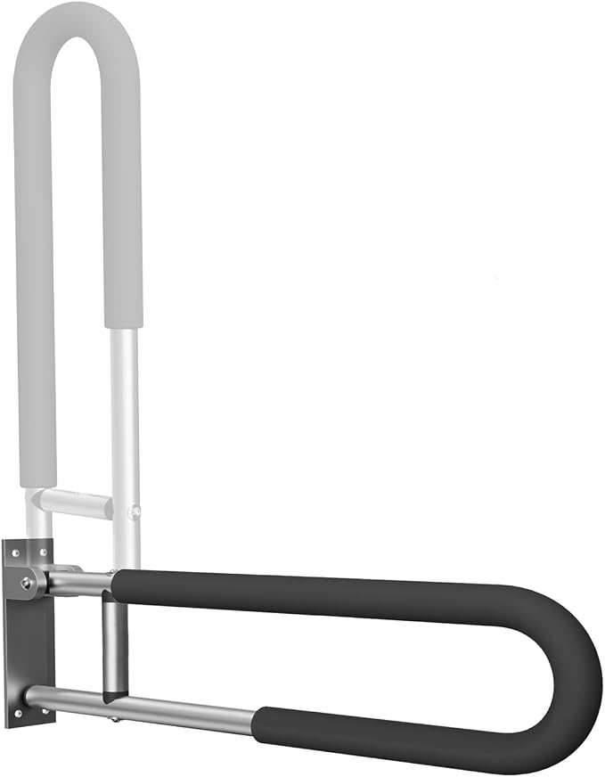 Handicap Grab Bars Rails 23.6 Inch Toilet Handrails Bathroom Safety Bar Toilet Support Rail Handicapped Handrail Accessories for Seniors Elderly (23.6inch)