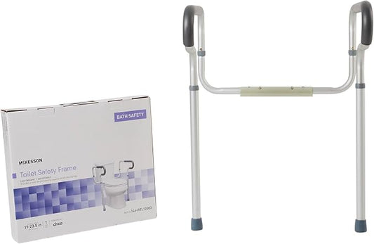 McKesson Toilet Safety Frame and Rail, Gray, 1 ct | Aluminum, Adjustable