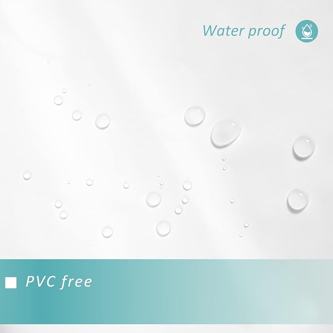 36x72 Stall Shower Curtain Liner White | 3 Bottom Magnets,7 Rustproof Grommets,Water Proof Lightweight PEVA,36W x 72H for Small Bathroom or Shower Stall Short Wide