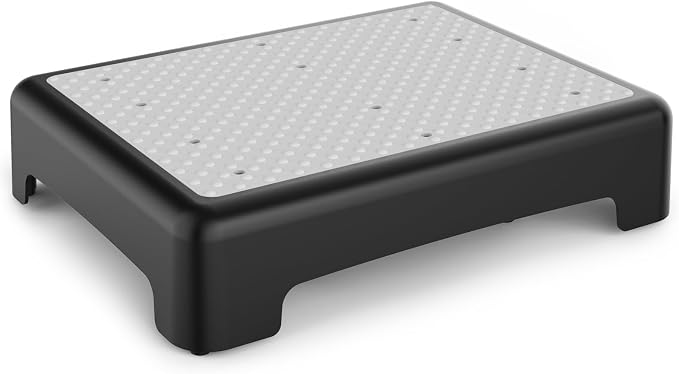 HBTower Mobility Step Stool for Adults & Seniors,Non-Slip Platform | Portable Riser, Safety Step for Car, Bedside, Office, Shower, Stairs, Gery
