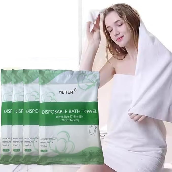 5 Pack Disposable Bath Towels Durable Large Portable Thicken Camping Towels for Travel Hotel Business Trip Swimming Pet Towels Sauna Spa Hot Spring Water Play 55''X27.5''