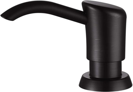 Kitchen Sink Soap Dispenser Pump, 17 oz Bottle, Oil Rubbed Bronze | Refills From The Top, No-Leak ABS Pump, DIY Installation, 360° Swivel, Fits 1–1.5 in Sink Holes; for Dish Soap or Lotion