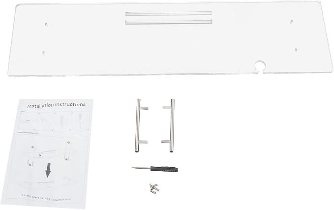 Clear Acrylic Bathtub Tray with Handles, Multiple Sizes Bath Tray, Bathtub Caddy for Bathroom Spa (35.4 * 9.45in)