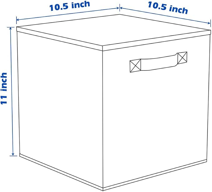 ShellKingdom Storage Bins, Foldable Fabric Storage Cubes And Cloth Storage | Storage Organizer For Closet And Toys, 10.5x10.5x11 INCH, 6 Pack (Chocolate)
